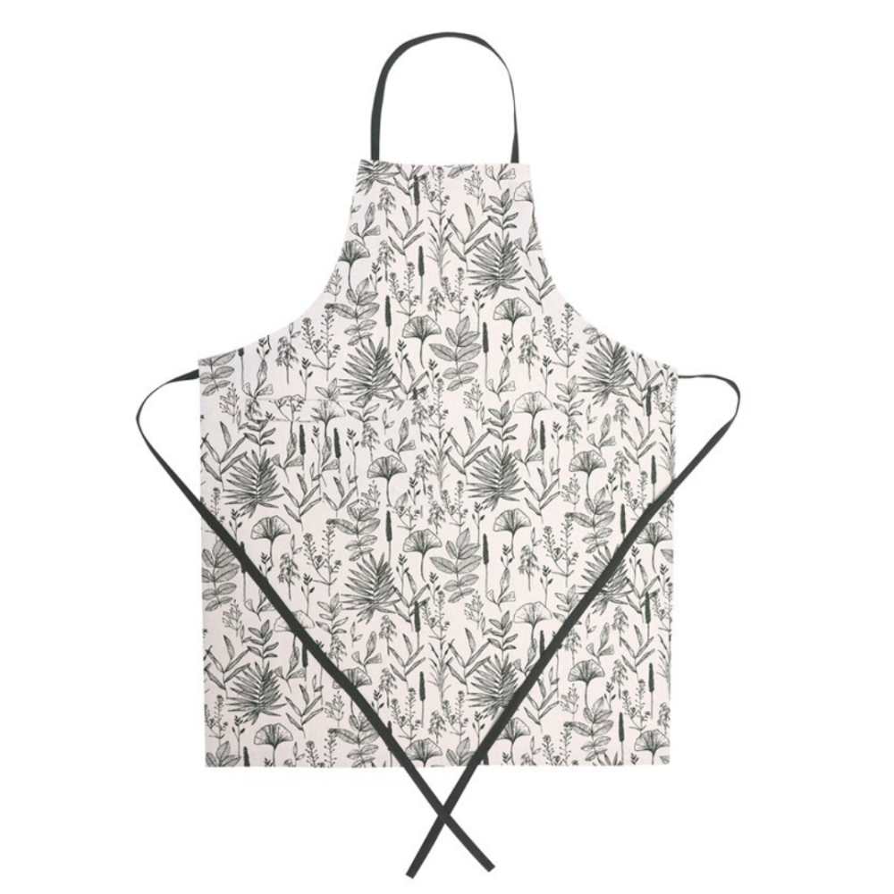 Schürze "Ralph apron". Küchenschürzen. Helle schürze mit graugrünem botanischem pflanzenmuster Schürze "Ralph apron". Küchenschürzen. Helle schürze mit graugrünem botanischem pflanzenmuster