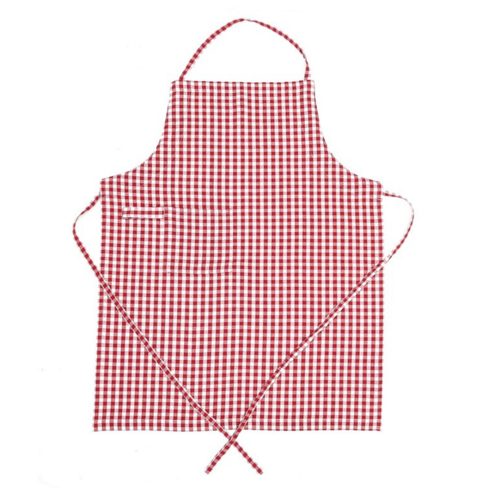 Schürze "Ulla apron". Küchenschürzen. Rot-weiß karierte schürze mit klassischem kleinem karomuster Schürze "Ulla apron". Küchenschürzen. Rot-weiß karierte schürze mit klassischem kleinem karomuster