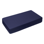Satin Bettlaken „Blue glow“. Bettlaken, 150x220 cm, 180x220 cm, 200x220 cm, 220x260 cm. Elegantes dunkelblaues bettlaken, das ihrem schlafzimmer einen hauch von raffinesse und ruhe verleiht.