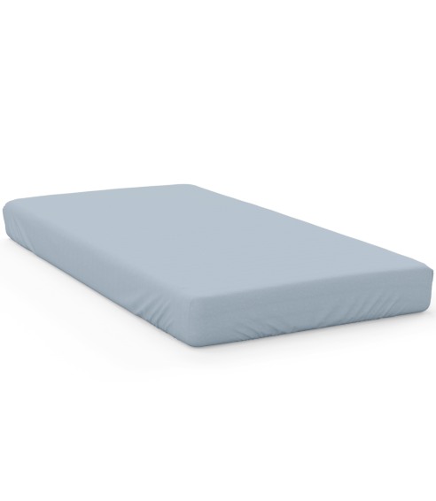 Satin Bettlaken „Light blue“. Bettlaken