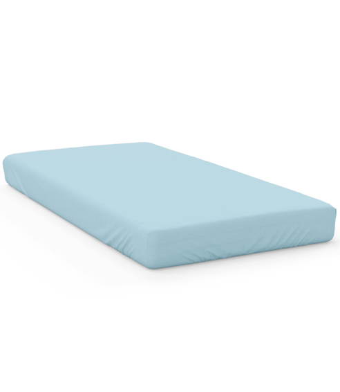 Satin Bettlaken „Ice blue“. Bettlaken