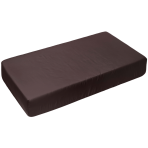 Satin Spannbettlaken „Brown Sateen“. Spannbettlaken 160x200, 90x200 cm, 135/140x200 cm, 160x200 cm, 180x200 cm. Einfarbiges dunkelbraunes spannbettlaken ohne muster.