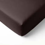 Satin Spannbettlaken „Brown Sateen“. Spannbettlaken 160x200, 90x200 cm, 135/140x200 cm, 160x200 cm, 180x200 cm. Spannbettlaken in sattem schokoladenbraun.