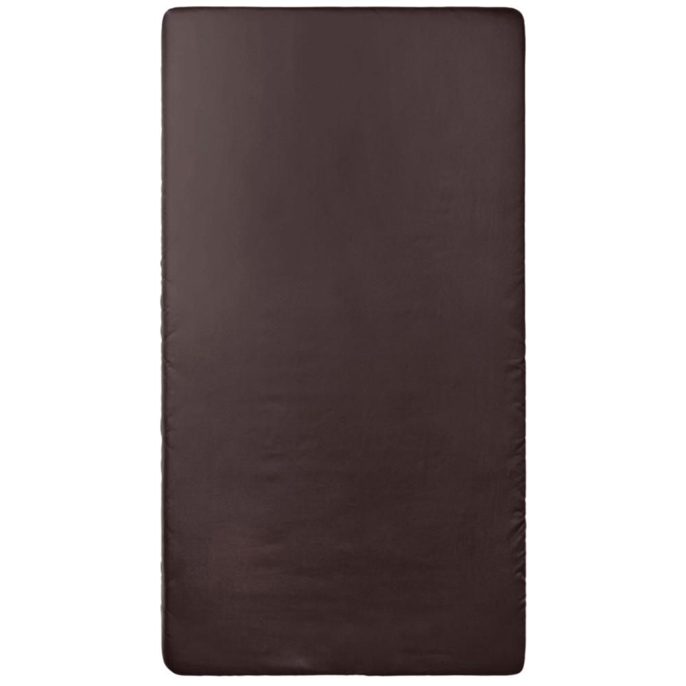 Satin Spannbettlaken „Brown Sateen“. Spannbettlaken 160x200, 90x200 cm, 135/140x200 cm, 160x200 cm, 180x200 cm. Dunkelbraunes spannbettlaken mit einem sanften, warmen unterton.