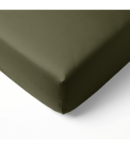 Satin Spannbettlaken „Moss Green Sateen“. Spannbettlaken 90x200