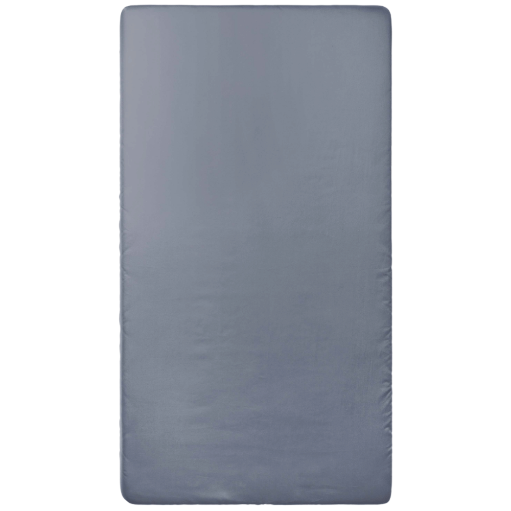 Satin Spannbettlaken „Tradewinds Sateen“. Spannbettlaken 160x200, 90x200 cm, 135/140x200 cm, 160x200 cm, 180x200 cm. Spannbettlaken in einem kühlen blaugrauton ohne dekorative motive.