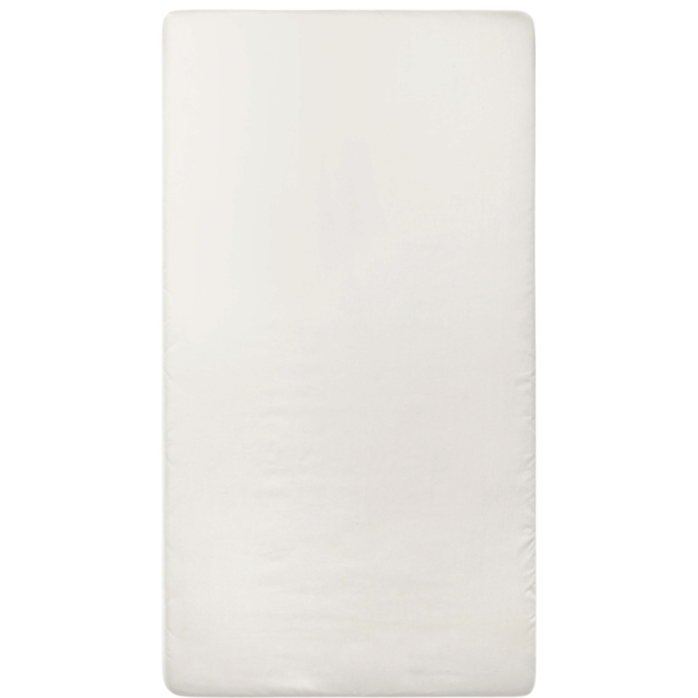 Satin Spannbettlaken „Snow White Sateen“. Spannbettlaken 160x200, 90x200 cm, 135/140x200 cm, 160x200 cm, 180x200 cm. Warmweißes spannbettlaken mit einem dezenten cremefarbenen unterton.