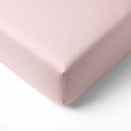 Satin Bettlaken „Classic pink flat sheet“, 150x220 cm, 200x220 cm, 220x240 cm. Pastellrosa bettlaken mit hellem minimalistischem design
