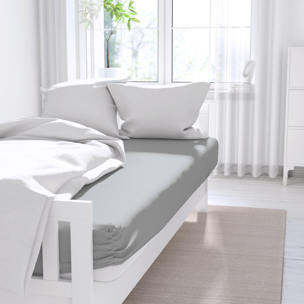 Satin Bettlaken „Rocky“. Bettlaken, 180x220 cm, 200x230 cm