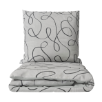 Satin bettwäsche set "Calligraphy". Bettwäsche aus Satin, 135/140x200 cm, 200x200 cm, 200x220 cm