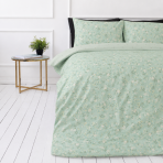 Satin bettwäsche set "Carlone". Bettwäsche 135x200, 135/140x200 cm, 200x200 cm, 200x220 cm. Heleroheline puuvillasatiinist voodipesukomplekt peene lillemustriga