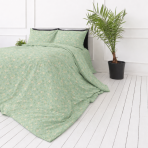 Satin bettwäsche set "Carlone". Grüne Bettwäsche, 135/140x200 cm, 200x200 cm, 200x220 cm. Mintfarbene bettwäsche mit dezenten weißen und cremefarbenen blüten Satin bettwäsche set "Carlone". Grüne Bettwäsche, 135/140x200 cm, 200x200 cm, 200x220 cm. Mintfarbene bettwäsche mit dezenten weißen und cremefarbenen blüten