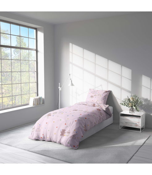Premium satin bettwäsche set "Dreamy Dots". Bettwäsche aus Satin