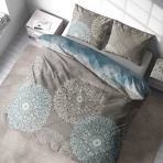 Satin bettwäsche set "Medallions". Bettwäsche aus Satin, 135/140x200 cm, 200x200 cm, 200x220 cm