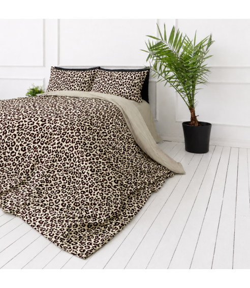 Satin bettwäsche set "Exotic Leopard". Bettwäsche aus Satin