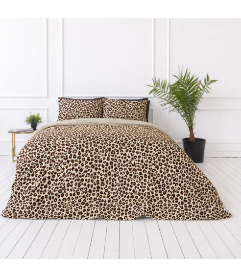 Satin bettwäsche set "Exotic Leopard". Bettwäsche aus Satin