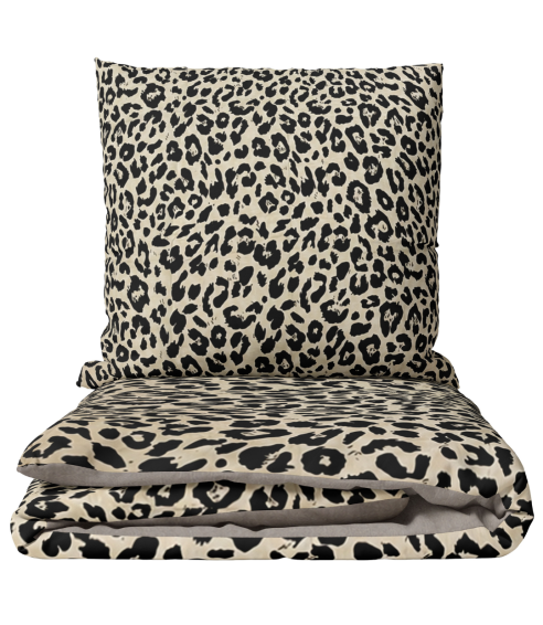 Satin bettwäsche set "Exotic Leopard". Bettwäsche aus Satin