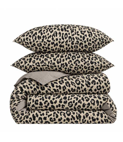 Satin bettwäsche set "Exotic Leopard". Bettwäsche aus Satin