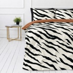 Satin bettwäsche set "Exotic Zebra". Bettwäsche mit Tieren, 135/140x200 cm, 200x200 cm, 200x220 cm. Baumwollsatin-bettwäsche-set mit schwarzweißem zebramuster Satin bettwäsche set "Exotic Zebra". Bettwäsche mit Tieren, 135/140x200 cm, 200x200 cm, 200x220 cm. Baumwollsatin-bettwäsche-set mit schwarzweißem zebramuster