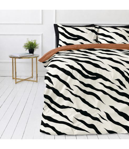Satin bettwäsche set "Exotic Zebra". Bettwäsche aus Satin