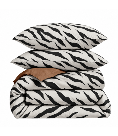 Satin bettwäsche set "Exotic Zebra". Bettwäsche aus Satin