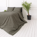 Premium satin bettwäsche set "Frisson". Bettwäsche 155x200, 135/140x200 cm, 150x200 cm, 155/160x200 cm, 180x200 cm, 200x200 cm, 200x220 cm. Elegantes braunes bettwäsche-set mit sehr feinem muster weißer blüten.