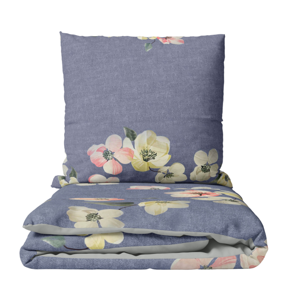 Satin bettwäsche set "Petals". Bettwäsche aus Satin, 135/140x200 cm, 155/160x200 cm, 200x200 cm, 200x220 cm