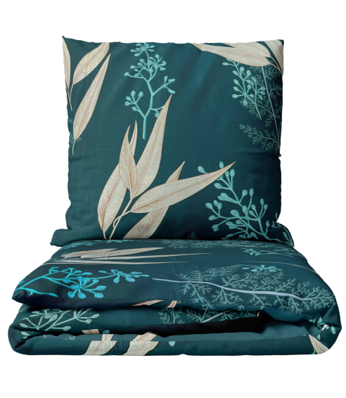 Premium satin bettwäsche set "Premium Verdure". Bettwäsche aus Satin