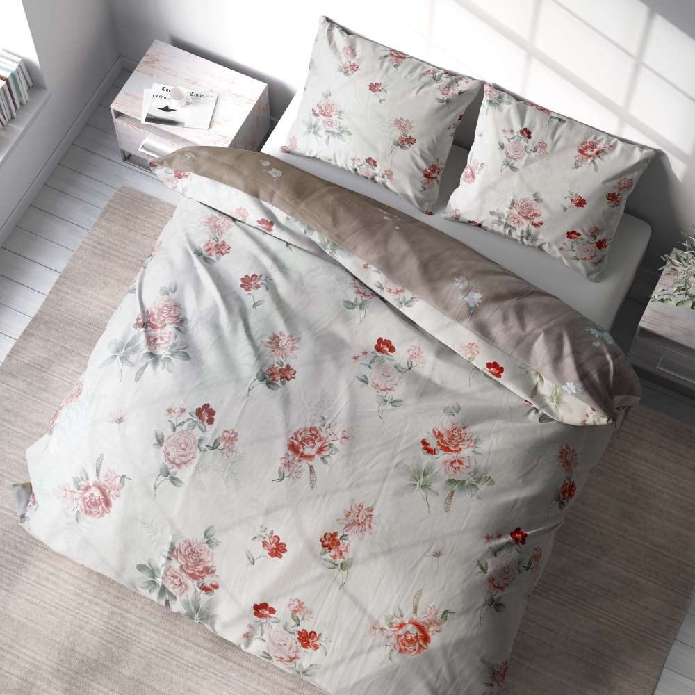 Premium satin bettwäsche set "Pure Romance". Bettwäsche aus Satin, 200x220 cm