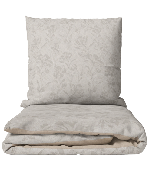 Satin bettwäsche set "Sand Damask". Bettwäsche aus Satin