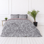 Premium satin bettwäsche set "Silent Grove". Lila Bettwäsche, 135/140x200 cm, 200x200 cm, 200x220 cm. Bettwäsche in ruhigen farben, passend für klassische interieurs.