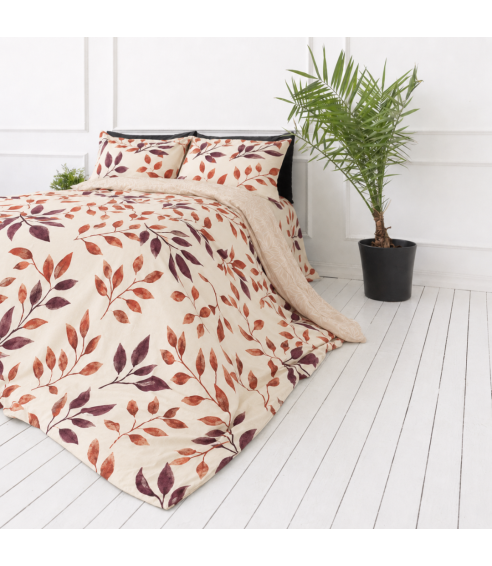 Satin bettwäsche set "Terracotta". Bettwäsche aus Satin