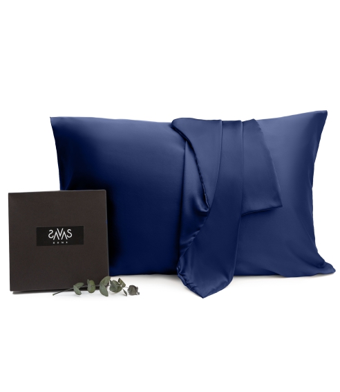 Der Seidenkissenbezug „Indigo“. Seidenkissenbezug