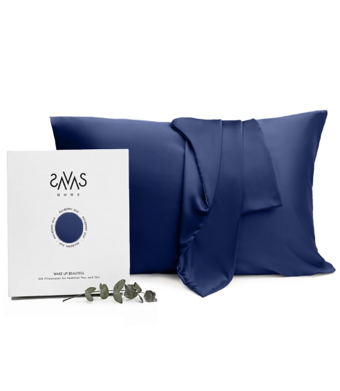 Seidenkissenbezug „Indigo“. Seidenkissenbezug