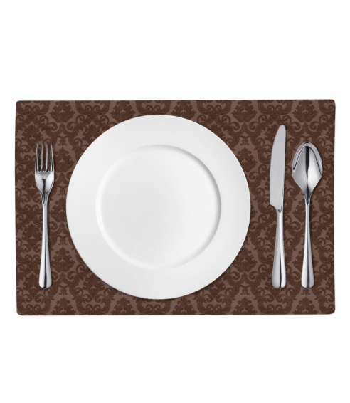 Tischset „Brown baroque placemat“ 1 stk.. Tischdecke aus Leinen