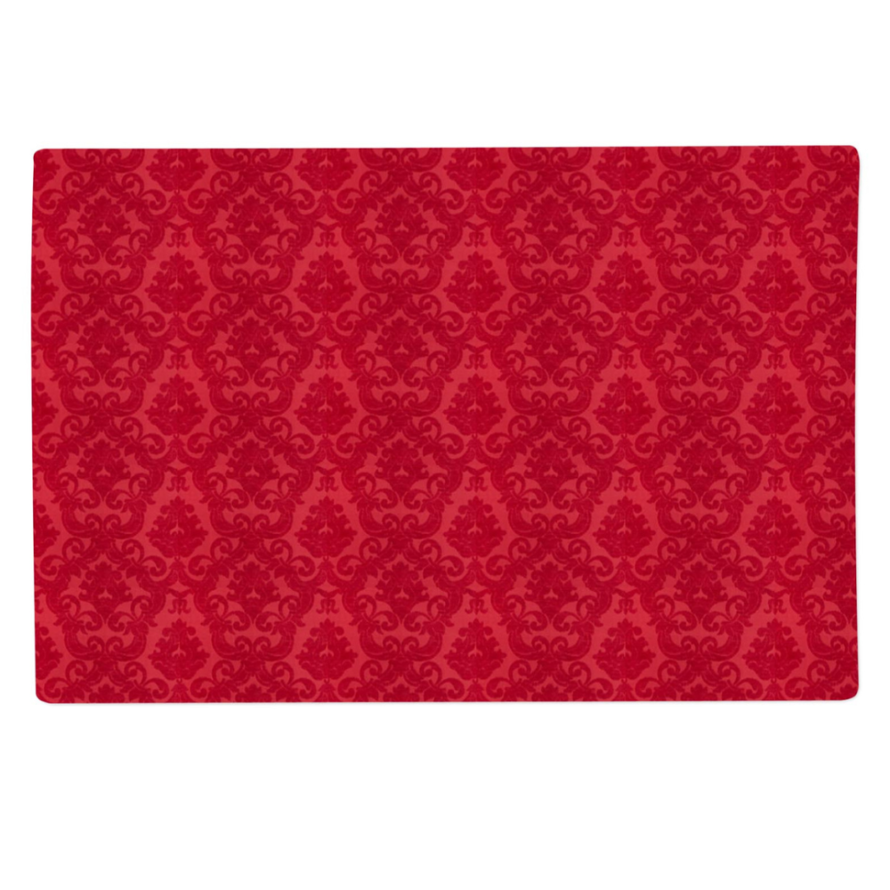 Tischset „Red baroque placemat“ 1 stk.. Tischdecke aus Leinen, 30x45 cm. Leuchtend rote tischunterlage mit zartem muster, das eine warme und gemütliche atmosphäre schafft.