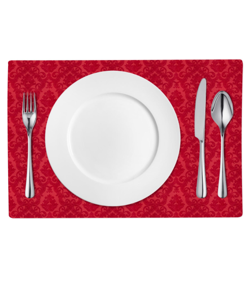 Tischset „Red baroque placemat“ 1 stk.. Tischdecke aus Leinen
