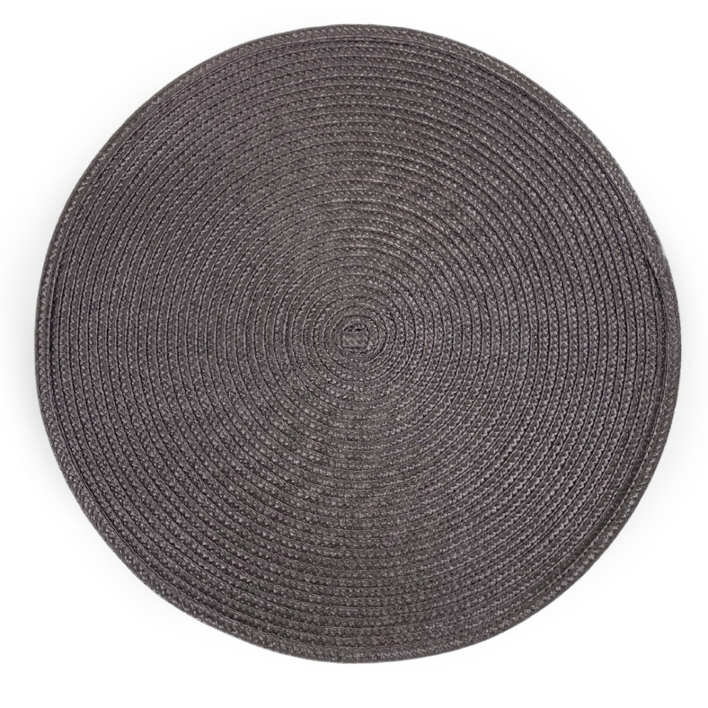 Tischset “Round Brown” 1 stk.. Tischdecke aus Leinen. Rundes braunes tischset in klassischem design, das eine stilvolle und schützende oberfläche für den tisch bietet.