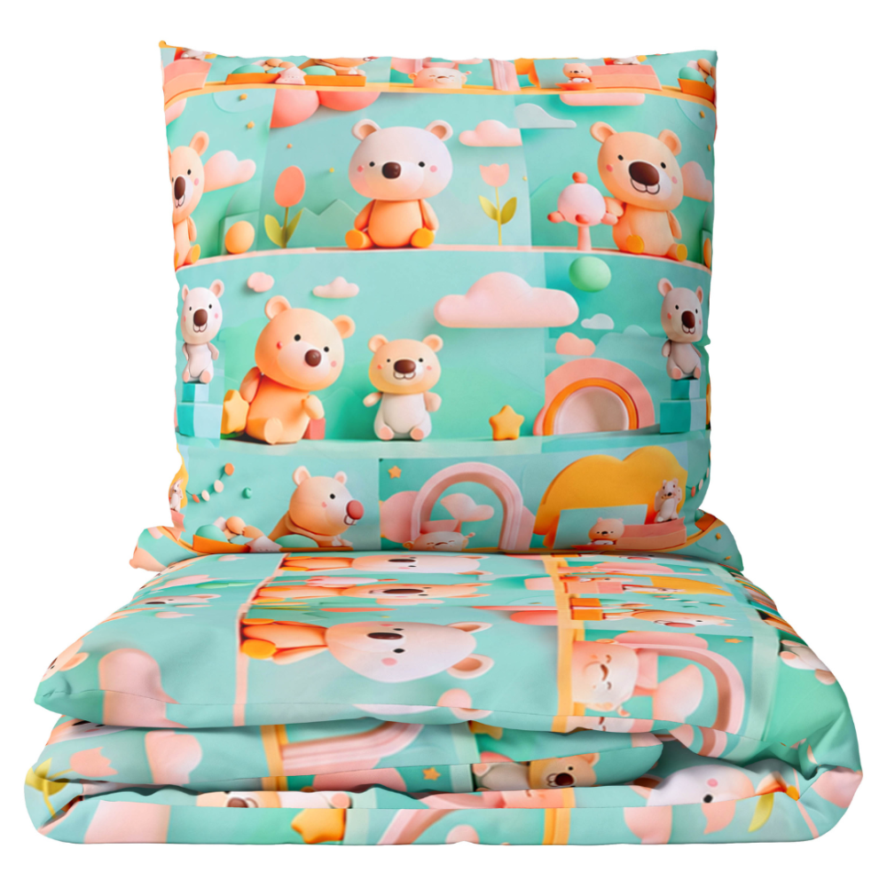Kinderbettwäsche set "Bear Adventure". Bettwäsche 155x200, 135/140x200 cm, 150x200 cm, 155/160x200 cm Kinderbettwäsche set "Bear Adventure". Bettwäsche 155x200, 135/140x200 cm, 150x200 cm, 155/160x200 cm