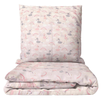 Kinderbettwäsche set "Swan Dreams". Kinderbettwäsche, 135/140x200 cm. Niedlicher schwanendesign mit bunten regenbogenelementen – die perfekte wahl für kinder.