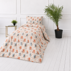 Kinderbettwäsche set "Tiny Crew". Bettwäsche 155x200, 135/140x200 cm, 150x200 cm, 155/160x200 cm. Cremefarbenes kinder-bettwäsche-set mit wiederholtem muster aus bunten bären. Kinderbettwäsche set "Tiny Crew". Bettwäsche 155x200, 135/140x200 cm, 150x200 cm, 155/160x200 cm. Cremefarbenes kinder-bettwäsche-set mit wiederholtem muster aus bunten bären.