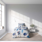 Kinderbettwäsche "Bath blue". Babybettwäsche, 135/140x200 cm