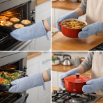 Ofenhandschuhe "Calm glove". Ofenhandschuhe. Einfarbiger hellblauer baumwoll-ofenhandschuh