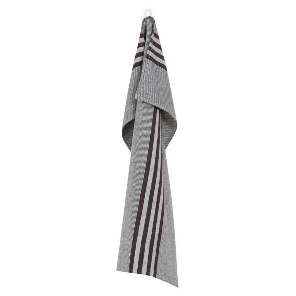 Küchentücher „Urban Kitchen Towel“. Geschirrtücher. Hellgraues küchentuch mit kontrastierenden dunkelbraunen streifen Küchentücher „Urban Kitchen Towel“. Geschirrtücher. Hellgraues küchentuch mit kontrastierenden dunkelbraunen streifen