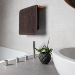 Badetuch „Brown towel“, 70x140 cm. Dunkelbraunes handtuch mit schlichtem minimalistischem design Badetuch „Brown towel“, 70x140 cm. Dunkelbraunes handtuch mit schlichtem minimalistischem design