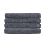 Badetuch „Grey towel“, 70x140 cm. Dunkelgraues einfarbiges handtuch mit frottierstruktur