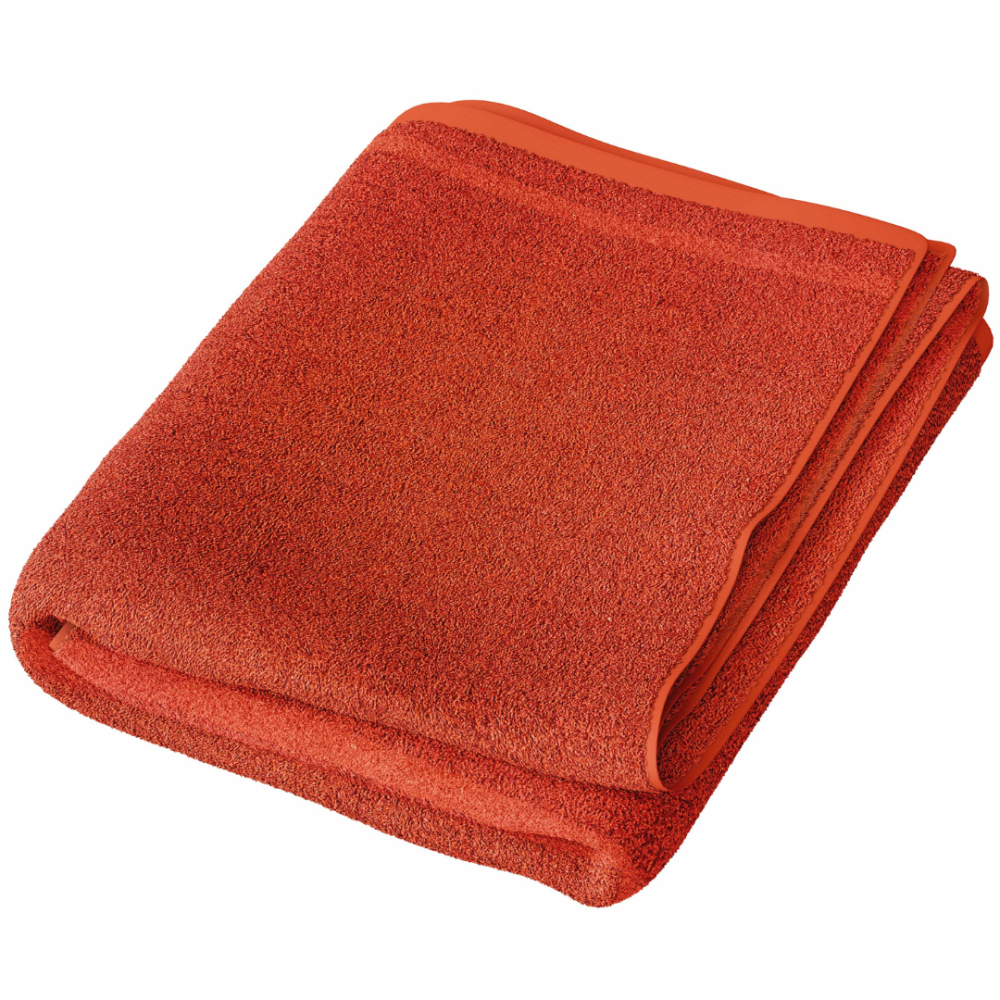 Badetuch „Orange Economic Towel“. Badetücher, 60x35 cm, 100x45 cm. Oranges handtuch mit feinem ornamentstreifen unten.
