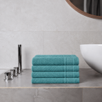 Badetuch „Royal Turquoise towel“, 70x140 cm. Sattes türkisfarbenes badetuch mit dekorativer gestreifter bordüre. Badetuch „Royal Turquoise towel“, 70x140 cm. Sattes türkisfarbenes badetuch mit dekorativer gestreifter bordüre.