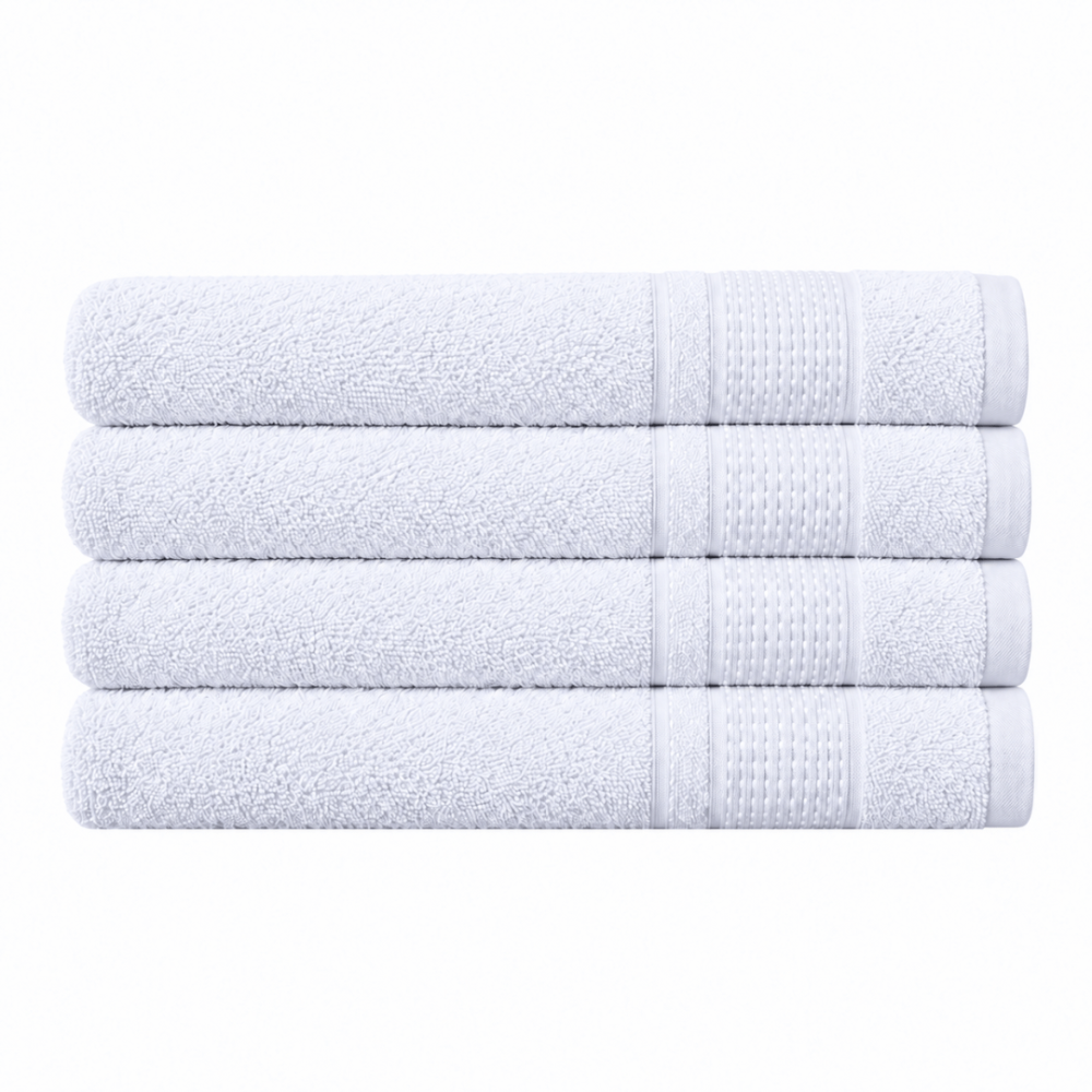 Badetuch „Royal White towel“, 70x140 cm. Weißes badetuch mit dezentem, geprägtem strukturmuster. Badetuch „Royal White towel“, 70x140 cm. Weißes badetuch mit dezentem, geprägtem strukturmuster.