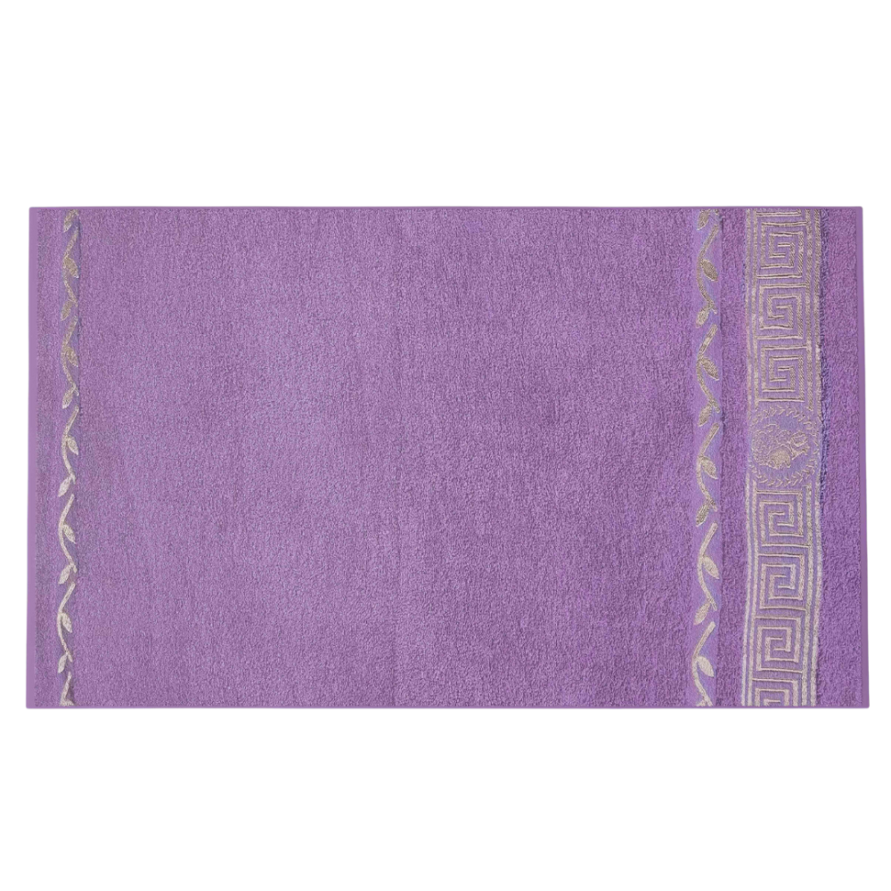 Badetuch „Violet olympian“. Badetücher, 50x100 cm, 70x140 cm. Luxuriöses handtuch aus hochwertigem material mit einzigartigem design.